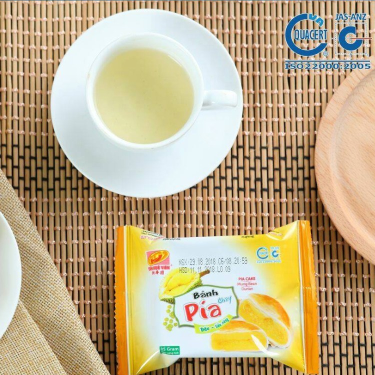 Bánh pía chay đậu xanh sầu riêng mini 500g, bánh pía chay Tân Huê Viên không trứng [TÚI 12 BÁNH] | BigBuy360 - bigbuy360.vn