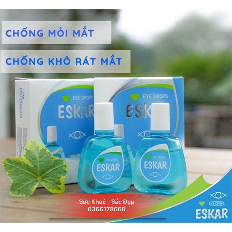 [CHÍNH HÃNG] Nước nhỏ mắt Eskar - Dưỡng mắt, làm dịu mát, giảm khô mắt và các vấn đề về mắt