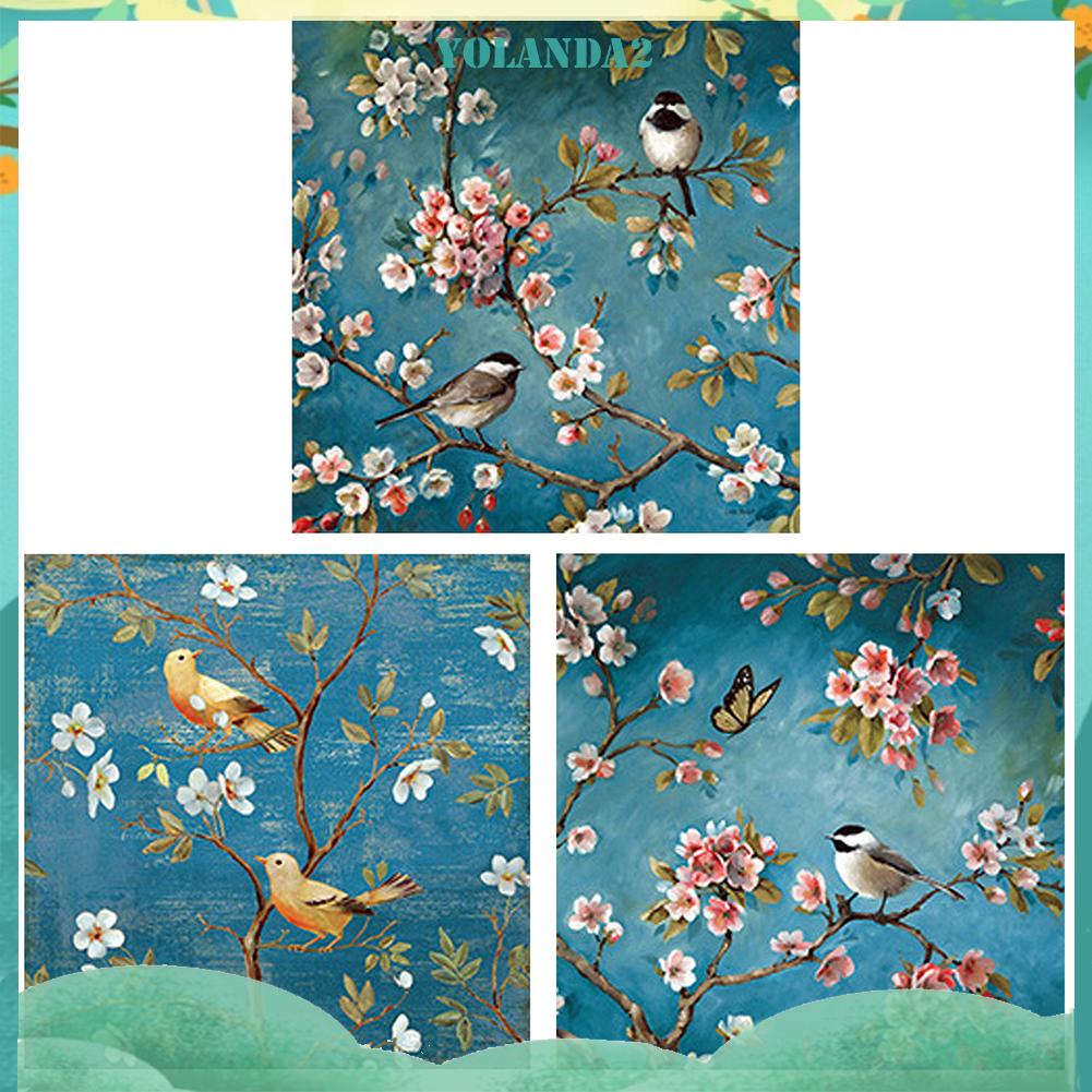 Tranh Thêu Chữ Thập DIY 11CT Hình Con Chim Kích Thước 45 X 45cm