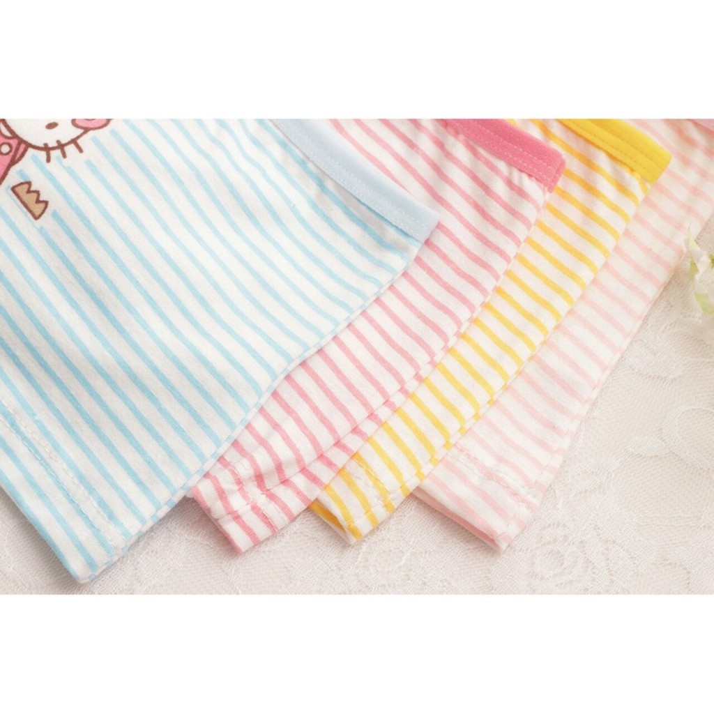 Quần chip đùi cotton hình mèo Kitty nhiều màu sắc cho bé gái 2-10 tuổi Baby-S – SC004