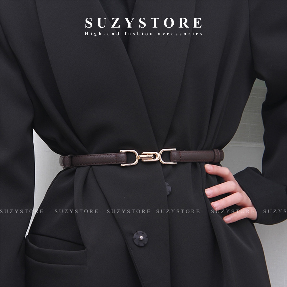 ĐAI VÁY nữ nhỏ 1.5cm Suzystore - THẮT LƯNG nữ bản nhỏ nịt áo váy tròn nhỏ cài tiện lợi - Đai thắt áo nhỏ xinh TLSU3