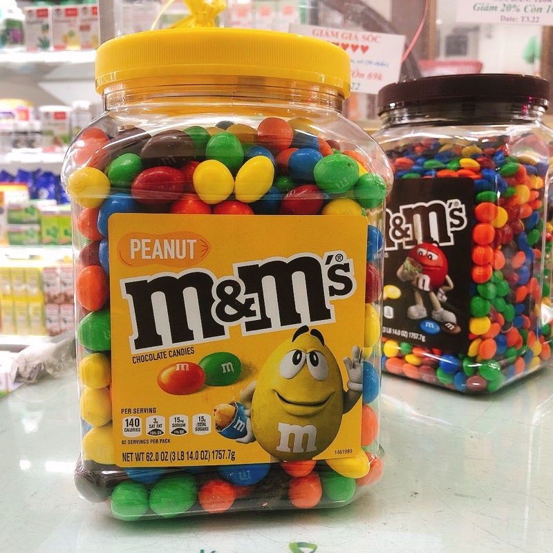 Hộp kẹo Socola M&amp;M’s nổi tiếng Mỹ 1,7577 Kg