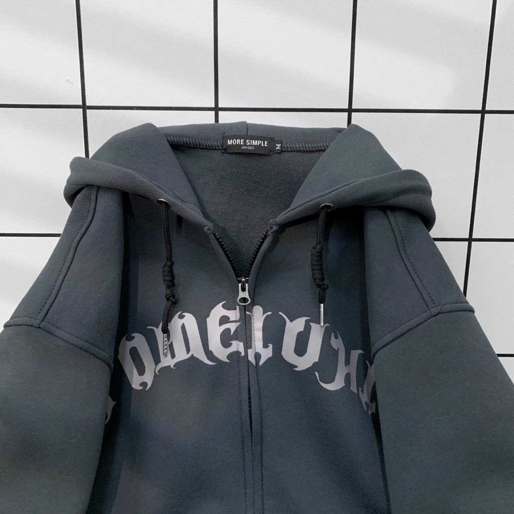Áo Khoác Hoodie ZIP MAD Form Rộng Vải Nỉ Bông Phong Cách Ulzzang Unisex | BigBuy360 - bigbuy360.vn