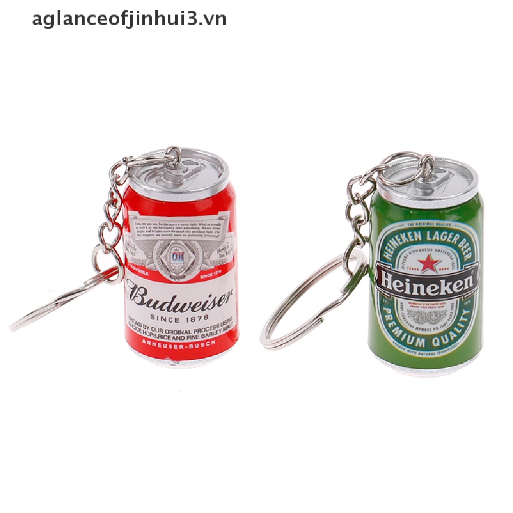 ~ ~ Móc Khóa Hình Lon Bia Nhân Tạo Cá Tính Trang Trí Ba Lô