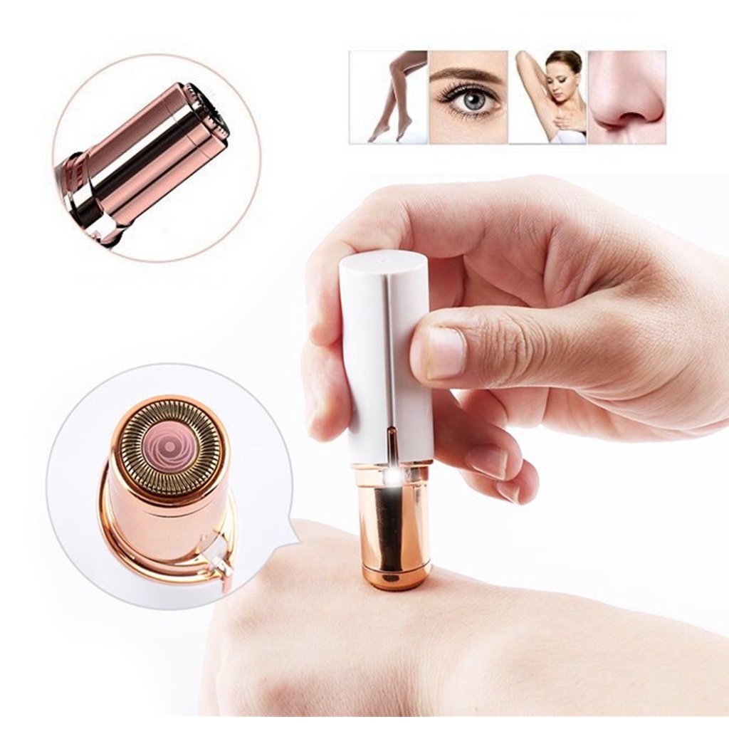 Máy cạo lông mặt, body, vùng bikini hình son môi Flawless công nghệ Hàn Quốc đa chức năng