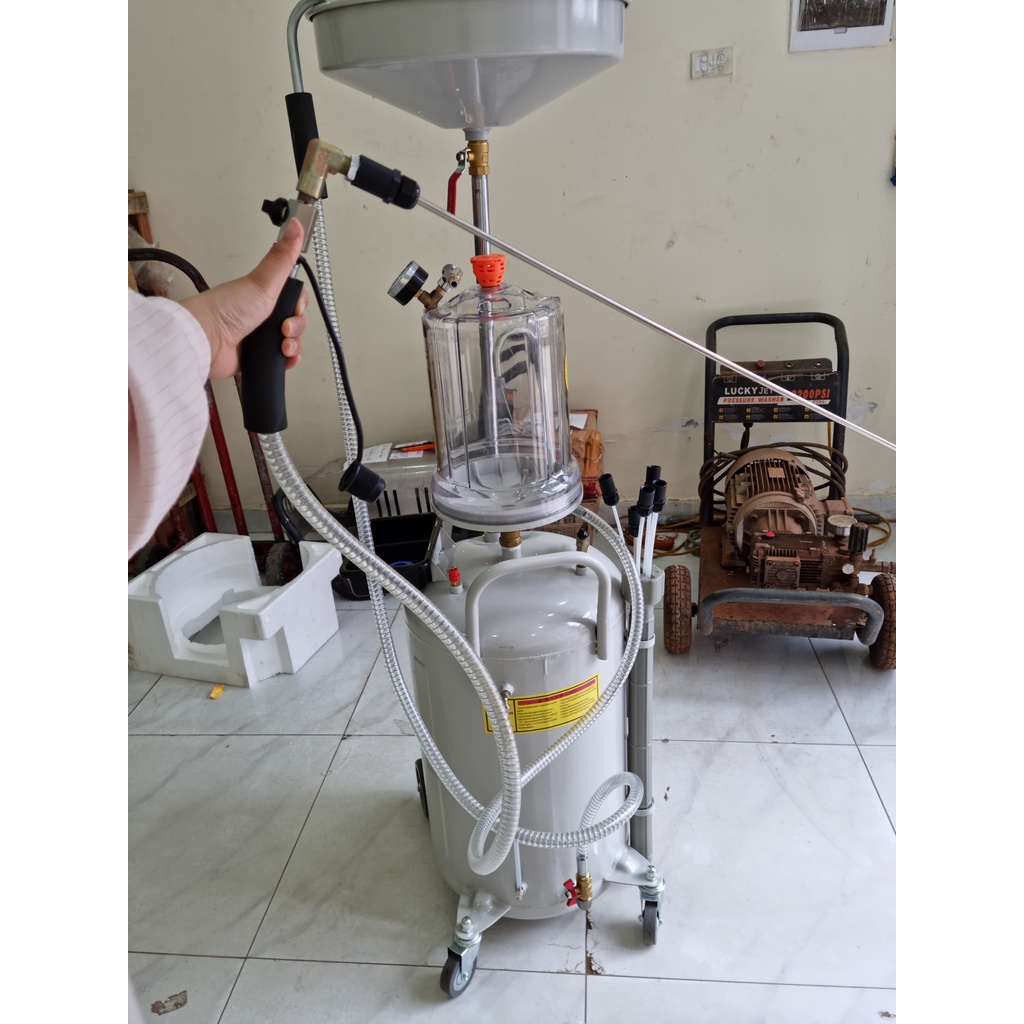 MÁY HÚT DẦU THẢI Ô TÔ khí nén 6297 - Mẫu mới cực đẹp