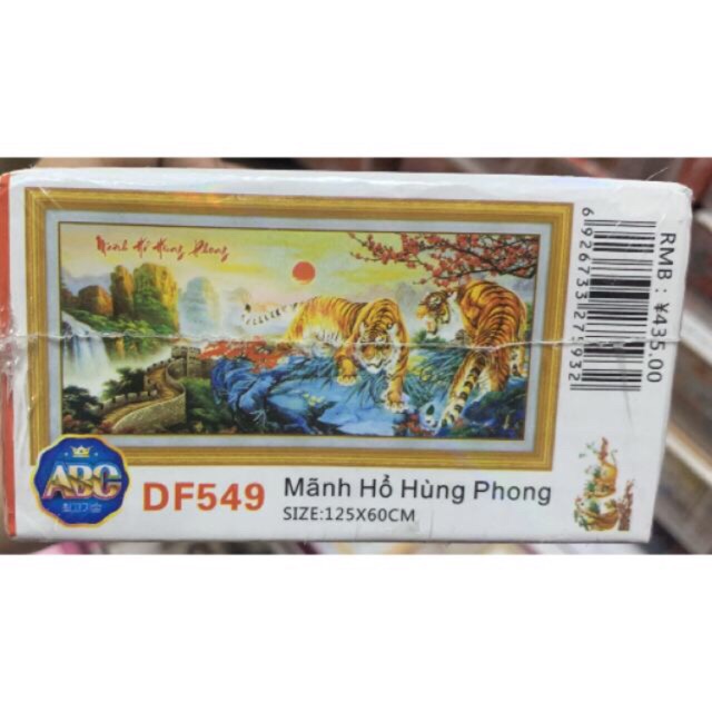 Tranh đính đá Mãnh Hổ DF549 (125x60) chưa đính