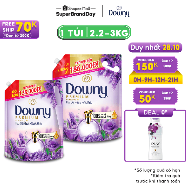 Nước Xả Vải Downy Hương Hoa Oải Hương Nước Pháp 2.2L/ 3L