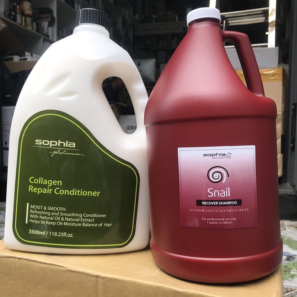 DẦU GỘI - XẢ PHỤC HỒI TÓC SNAIL SOPHIA PROFESSIONAL 3785mlx2