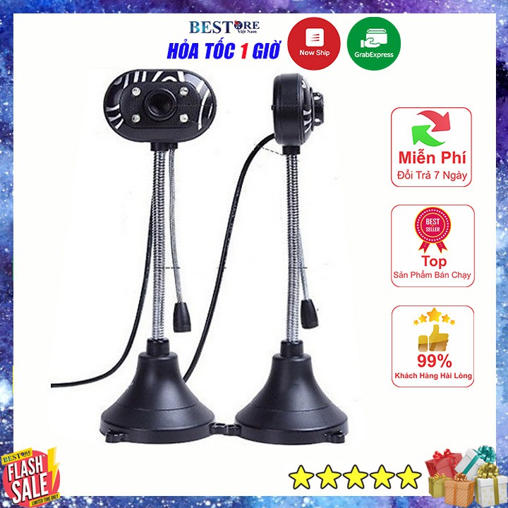 [Siêu Rẻ BH 12 Tháng] Webcam bàn 720p HD kèm mic- Siêu nét đàm thoại dạy học và học trực tuyến