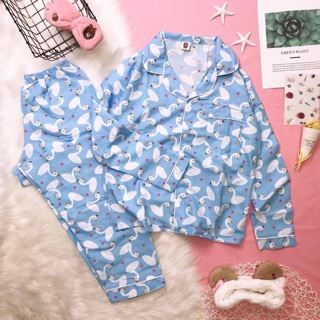 Bộ mặc nhà tay dài pijama thái