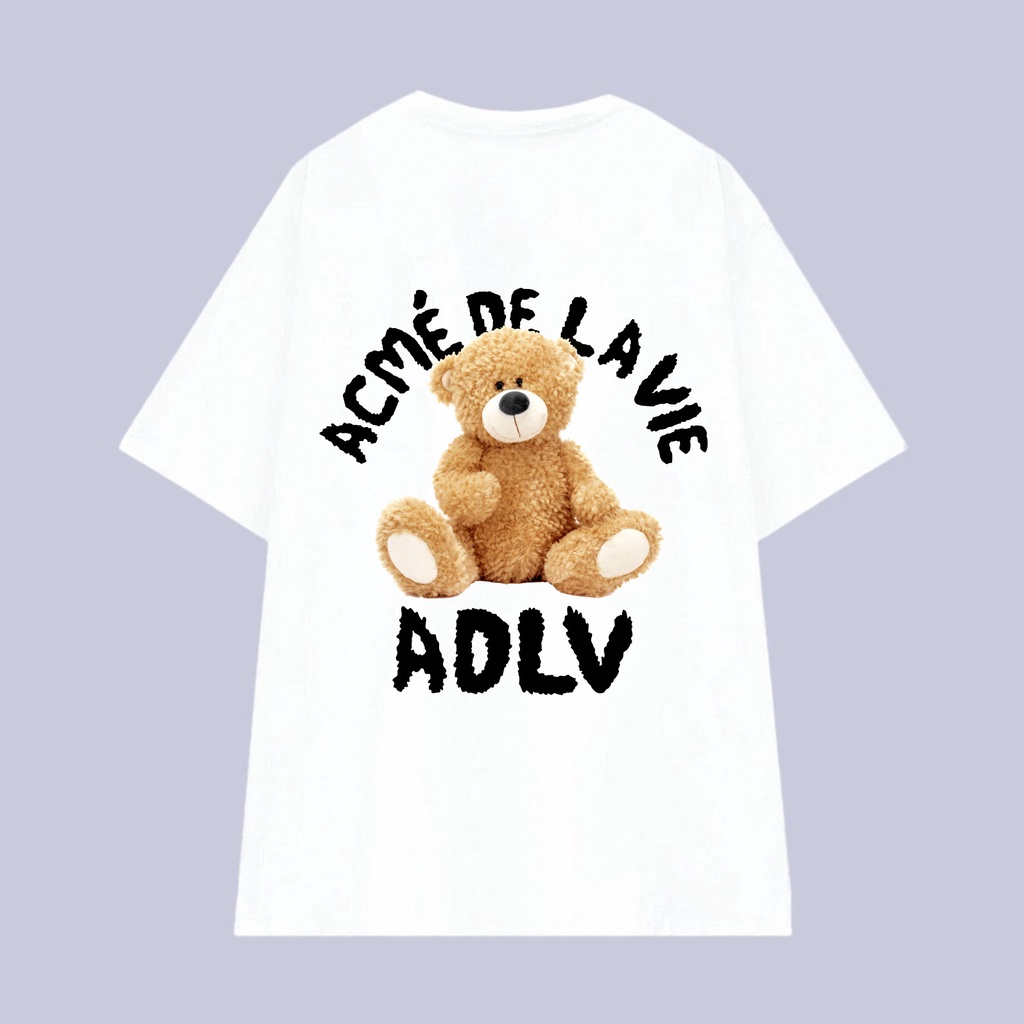 Áo phông nữ cổ tròn unisex form rộng in gấu vải mềm mát phong cách thời trang FPLLUS FP76