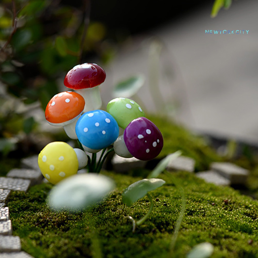 Set 16 Cây Nấm Giả Trang Trí Giáng Sinh