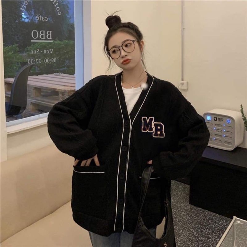 Áo Sweater Cadigan Nỉ Bông Thu Đông Ulzzang Unisex Form Rộng
