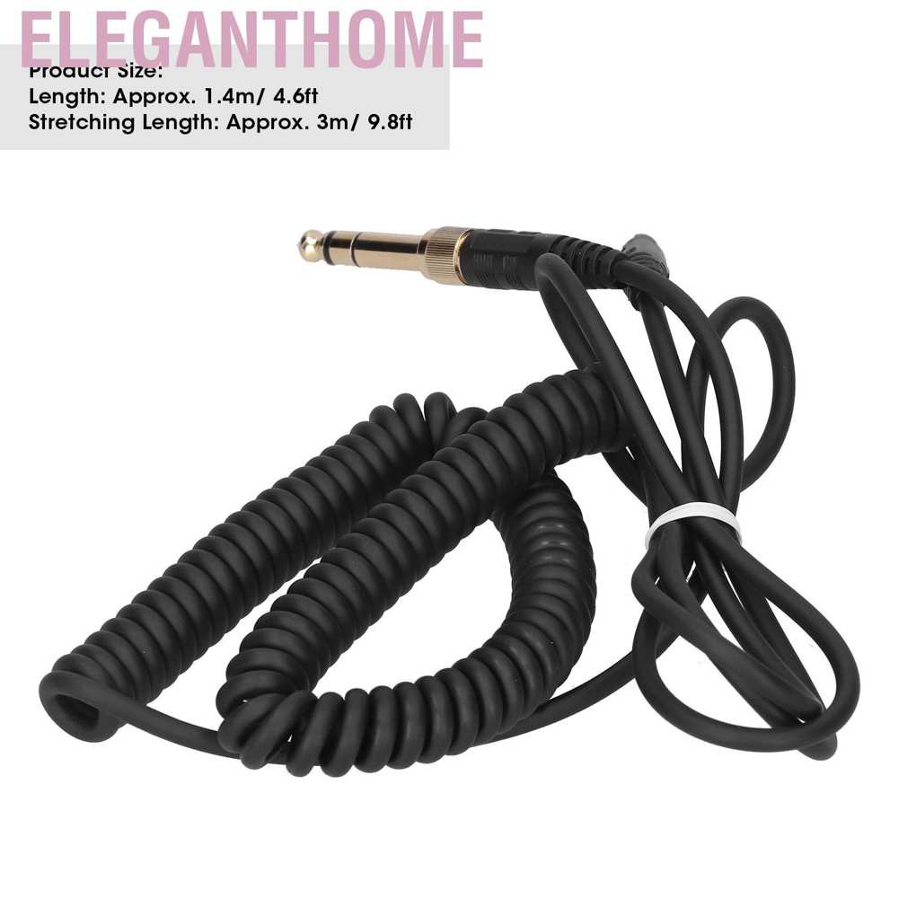 Eleganthome Stretchable Spring Headphone Audio Cord Replacement for Audio‑Technica ATH‑M50X M40X