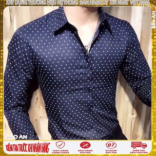 Áo Sơ Mi Nam hoạ tiết Chấm Bi Cao Cấp [ Cung Cấp Sỉ Toàn Quốc]