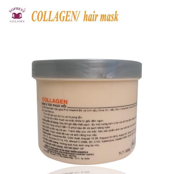 Kem ủ - hấp tóc phục hồi TopBest Collagen 500ml