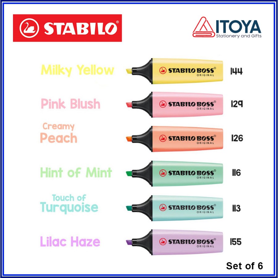 [Bán lẻ] Bút đánh dấu highlight Stabilo Boss Original pastel (made in Germany)