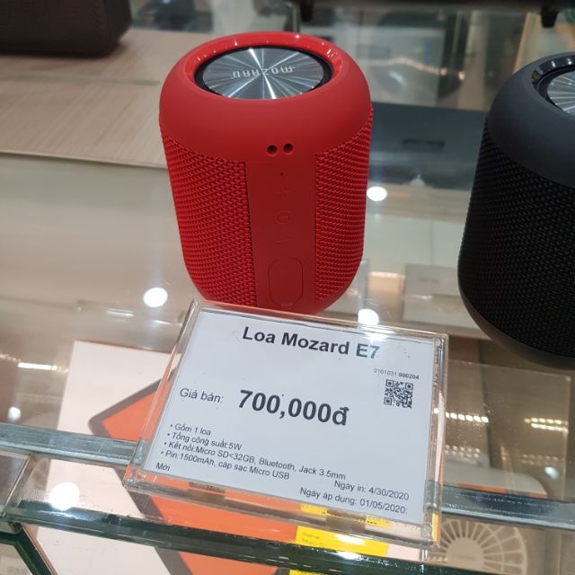 Loa Bluetooth Mozard E7 Đỏ và đen