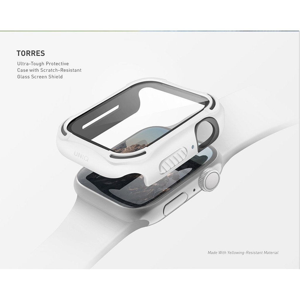 Vỏ Ốp UNIQ Torres Antimicrobial Apple Watch 40mm / 44mm Series 4/5/6/SE [Tích Hợp Kính Cường Lực]