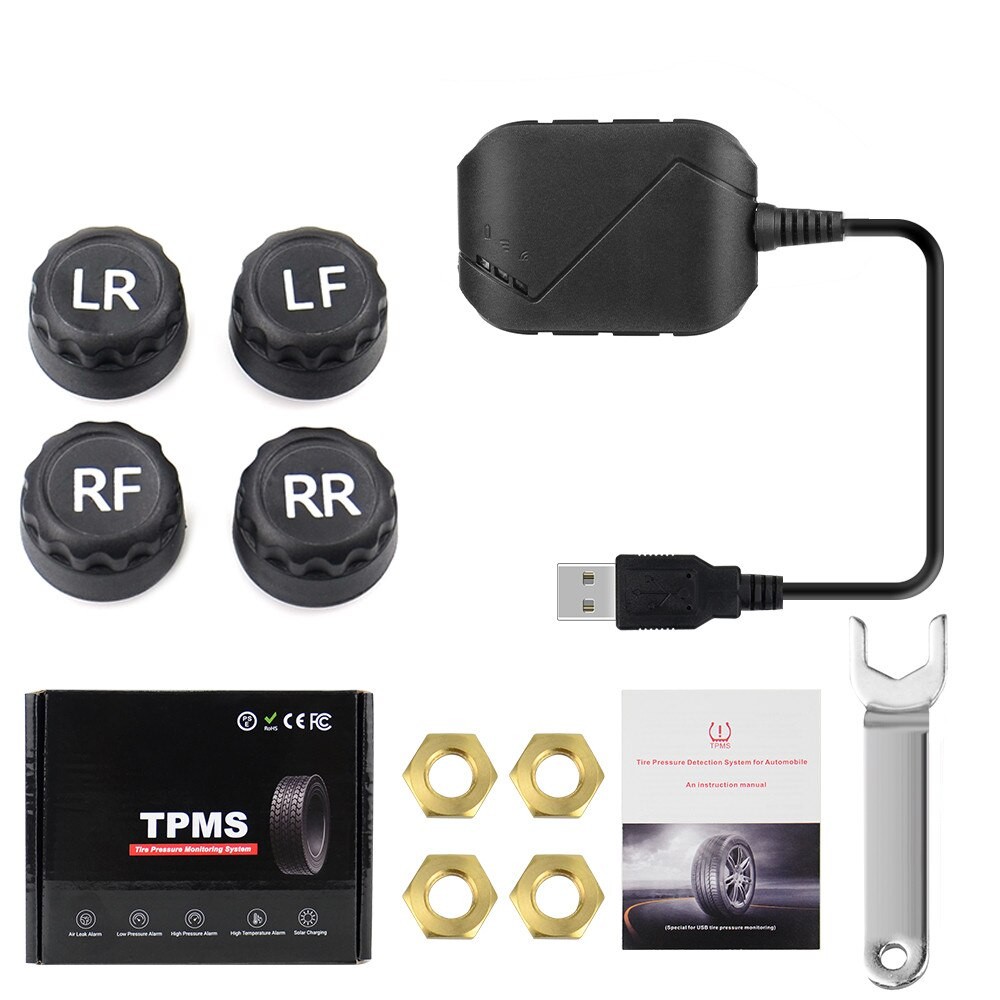 Cảm Biến Áp Suất Lốp TPMS Tích Hợp Màn Android Van Ngoài