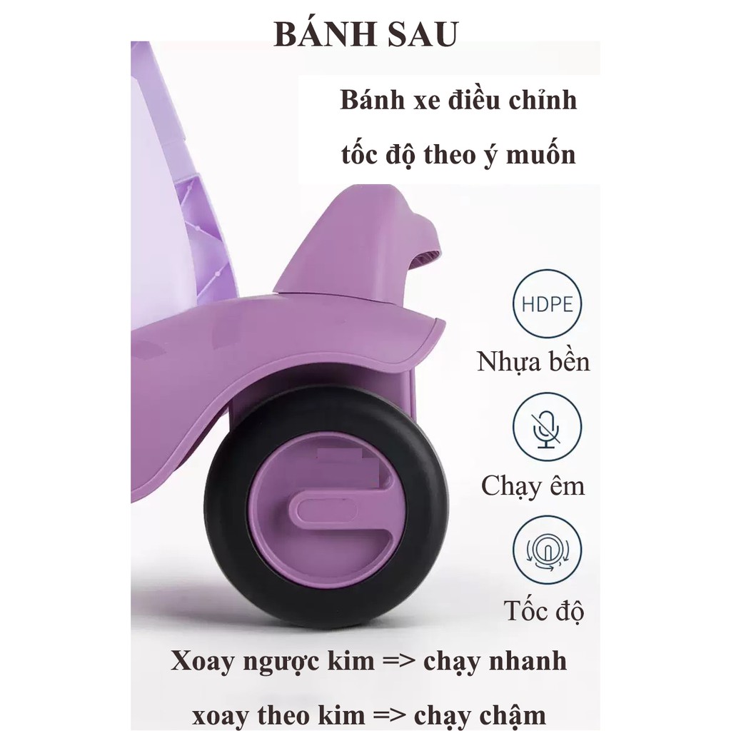 Xe tập đi cho bé chữ U 2IN1 đa năng, tạo cho bé phương hướng cố định khi di chuyển, nâng hạ độ cao, có nhạc và đèn