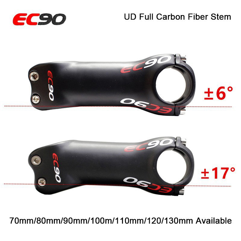 Pô tăng xe đạp leo núi EC90 bằng sợi carbon ±6 /17 UD 70/80/90/100/110/120/130mm
