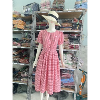 *Đầm sọc vintage sang chảnh