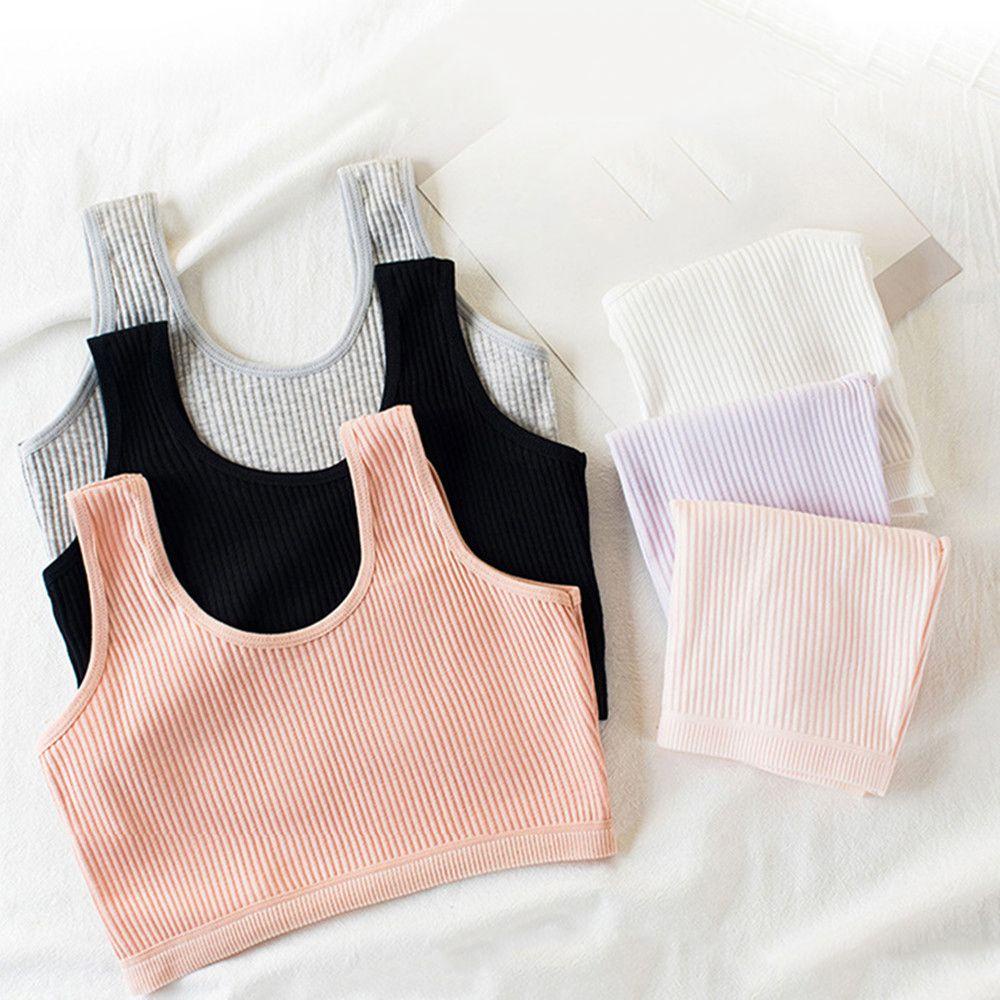 CACTU Bra Thể Thao Tank Top Chất Cotton Cho Bé Gái