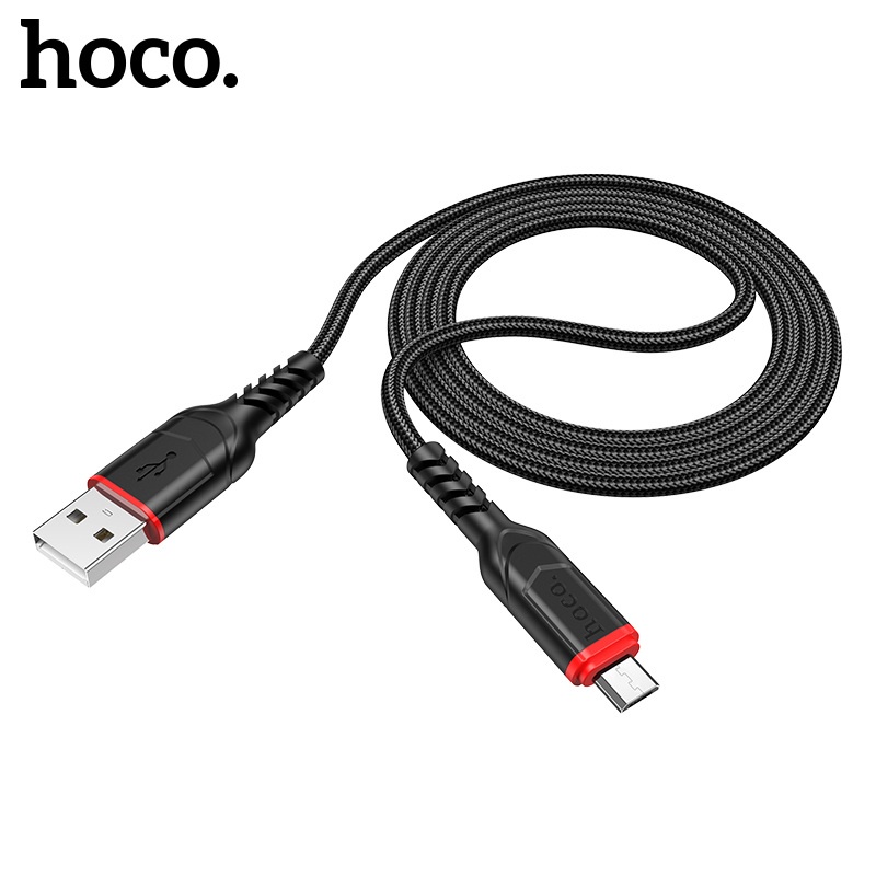 Dây sạc dù 2.4A Hoco X.59 chân Micro thiết kế đầu sạc chống gãy gập chiều dài 1M cho các thiết bị Android