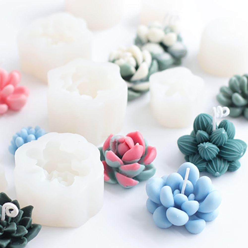 YIYU Khuôn Silicon Làm Nến Hình Cây Mọng Nước Nhiều Kiểu Dáng Dễ Thương Hữu Ích Trang Trí Thủ Công