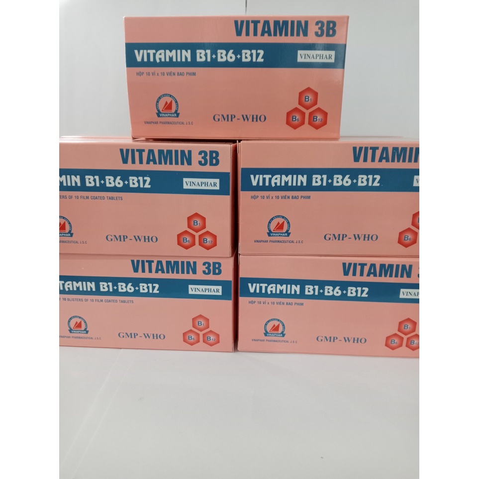 VITAMIN 3B Vinaphar hộp 100 viên tăng cường sức khỏe, hỗ trợ trong trường hợp suy nhược, đau dây thần kinh