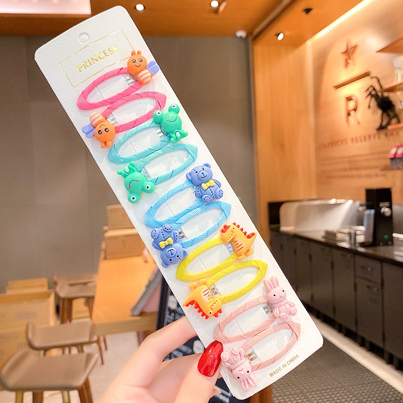 Set 5 cặp kẹp tóc KIDSBOWS dễ thương phong cách công chúa cho bé gái