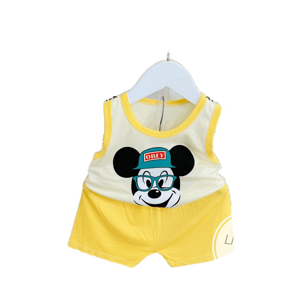 Quần áo bé trai quần áo bé gái ba lỗ Minly Mom quần áo trẻ em chất liệu thun lạnh thoáng mát mùa hè
