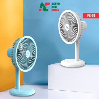 Quạt Tích Điện Để Bàn FS-01 Có 3 Chế Độ Gió + Tích Hợp Pin Sạc 4.000 mAh