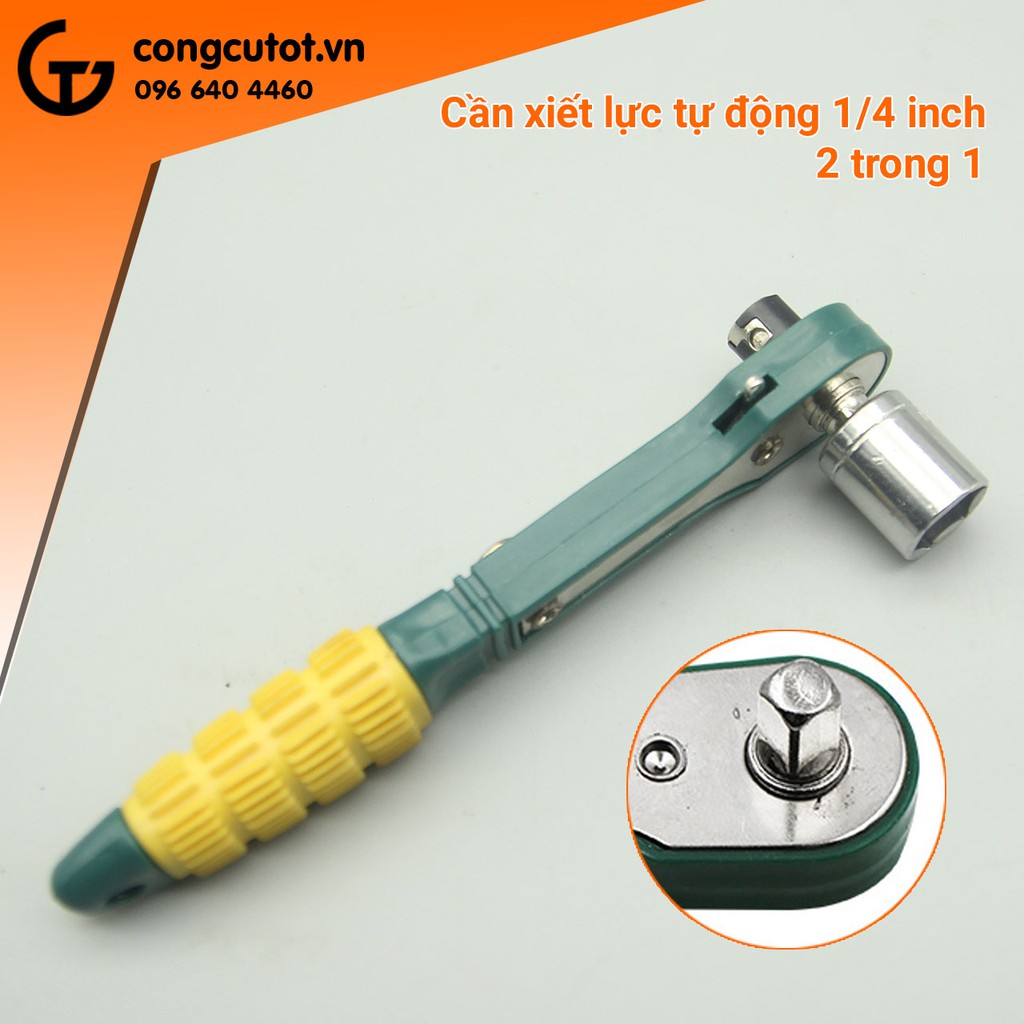 Tay vặn cóc, Cần xiết lực tự động mini 1/4inch 2 in 1