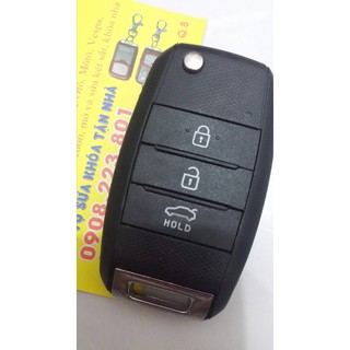 Bao da bọc chìa khóa xe KIA khóa gập 3 nút
