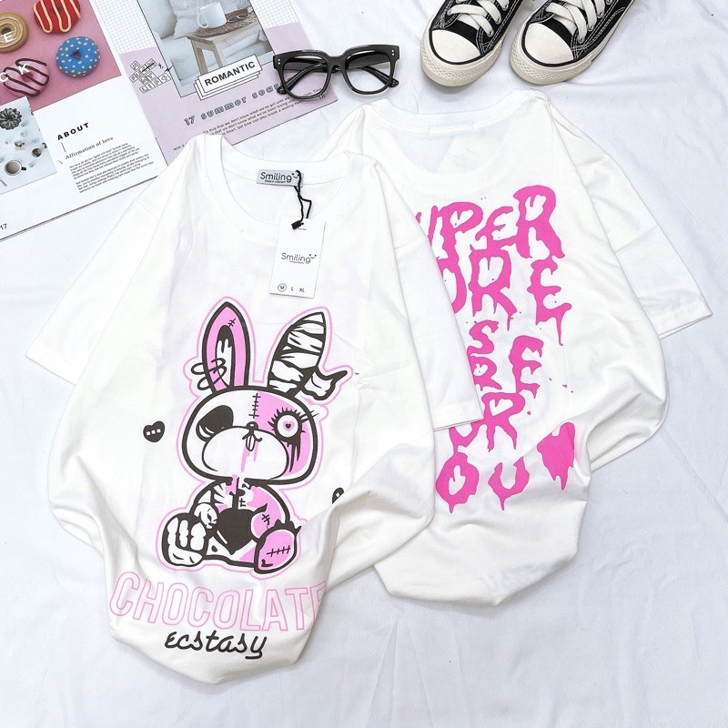 Áo thun Unisex Smiling - Bad Rabbit