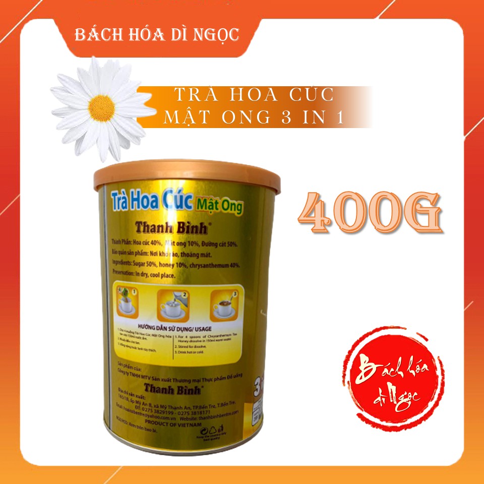 TRÀ HOA CÚC VÀNG MẬT ONG 400G LOẠI 3 TRONG 1 CHO TÁCH TRÀ THÊM ĐẬM ĐÀ