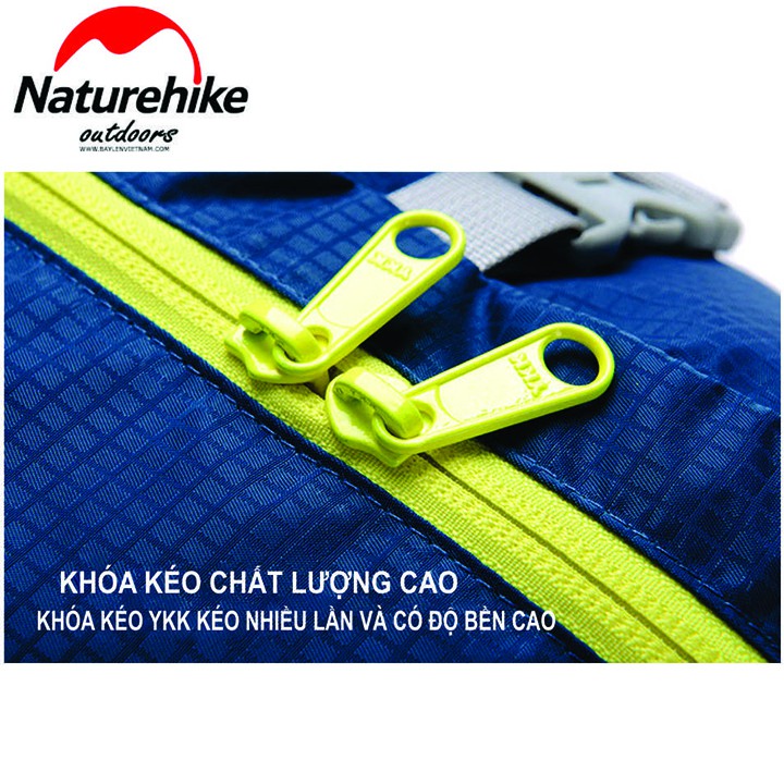 Balo du lịch dã ngoại phượt Naturehike NH15A119-B gấp gọn siêu nhẹ dành cho cả nam và nữ