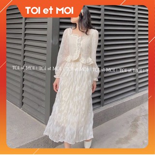 Chân váy dài nhăn bồng_toi et moi