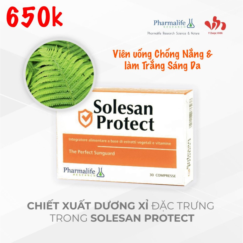 Viên Uống Chống Nắng Solesan Protect [CHÍNH HÃNG]  [CHÂU ÂU] - Chống Nắng Nội Sinh, Làm Sáng Da, Hỗ Trợ Trị Nám Sạm | Thế Giới Skin Care