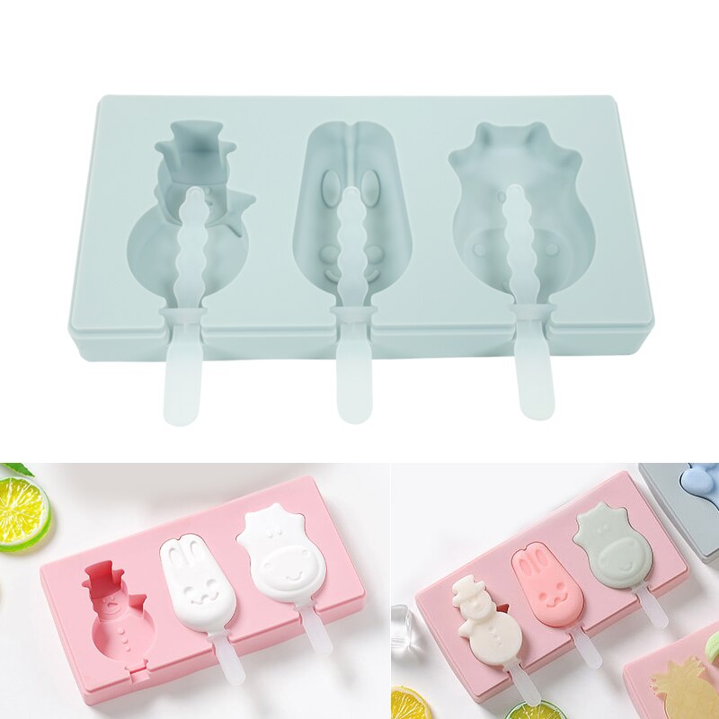 Khuôn Silicone Làm Kem Hình Động Vật Dễ Thương