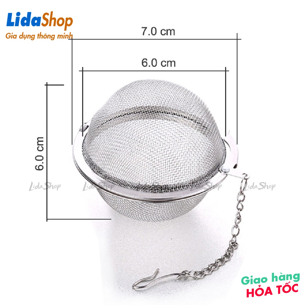 Túi lọc trà inox 304 Lidashop, dụng cụ lọc trà lọc gia vị bằng INOX an toàn tiện lợi