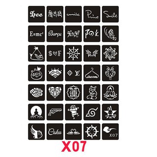 Khuôn vẽ hình xăm set như hình X07