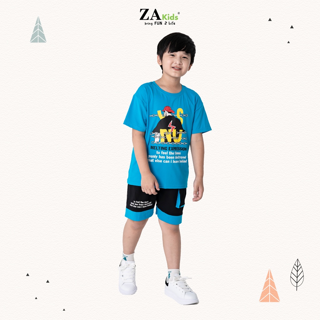 Bộ Quần Áo Thun Ngắn Tay Bé Trai  ZA KIDS ZA22015TN