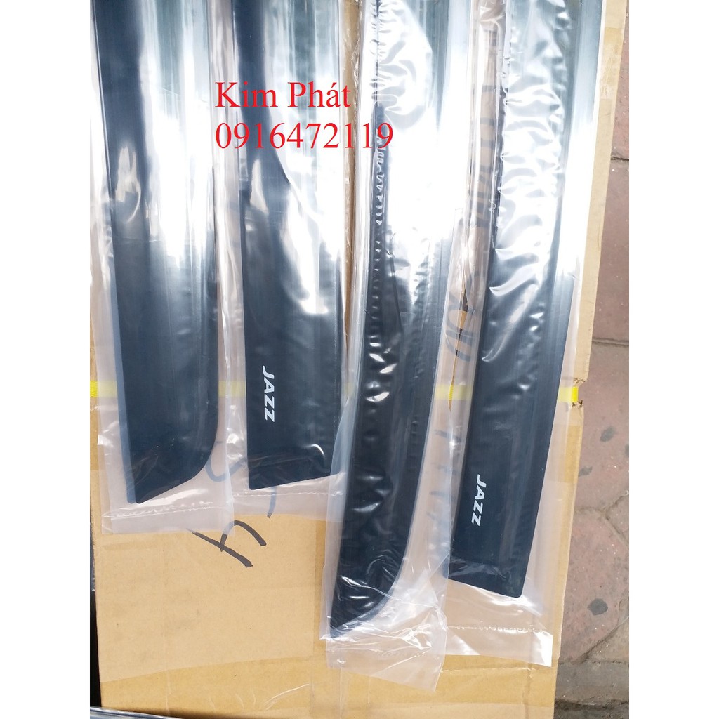 Bộ vè mưa đen Thái cao cấp xe Honda Jazz 2014-2020