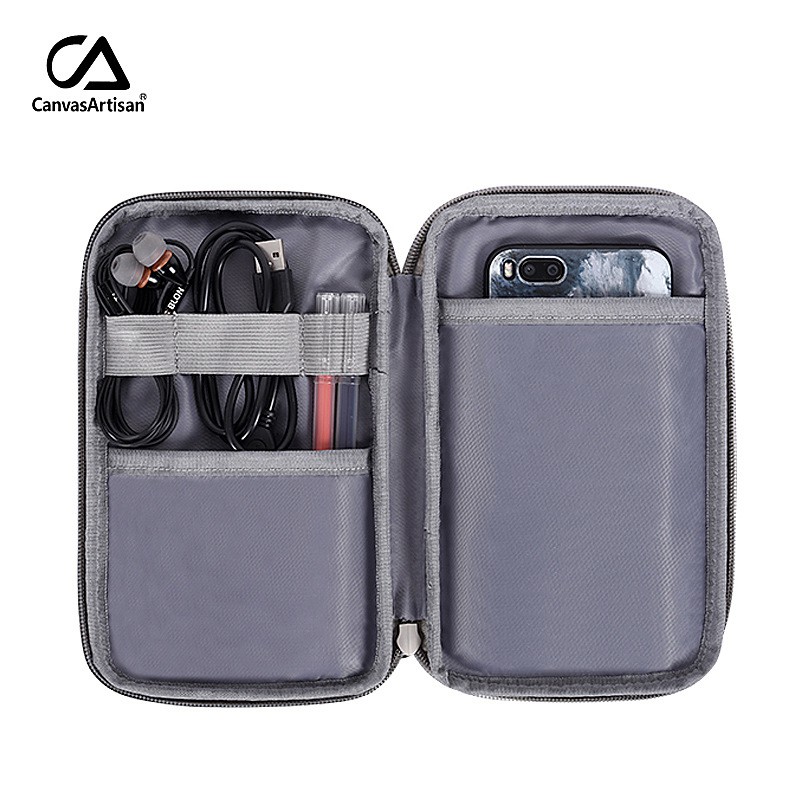 CanvasArtisan Túi Đựng Dây Cáp Sạc Dự Phòng/Cáp Sạc Dự Phòng/Cáp Sạc Điện Thoại Phong Cách Doanh Nhân