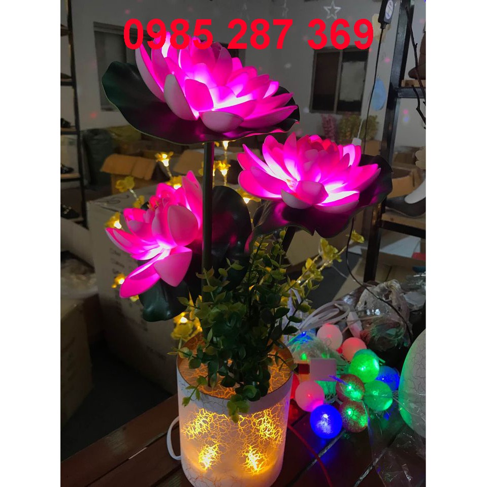 Đèn LED Hình Hoa Sen. Đèn Trang Trí Ngày Tết