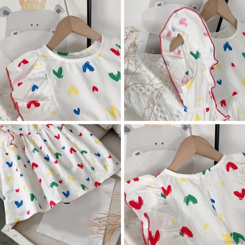 Đầm công chúa tay bèo phong cách Hàn Quốc dành cho trẻ em